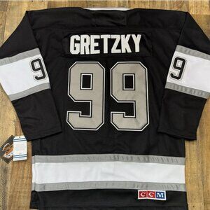 Mens Wayne Gretzky Los Angeles Kings CCM Throwback Jersey - Size Large (52)